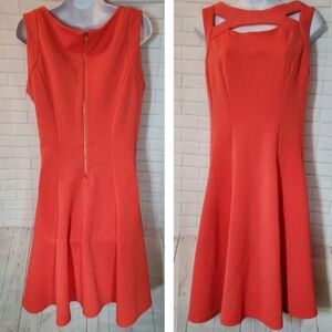 Gabby Skye Orange Sleeveless Midi Dress